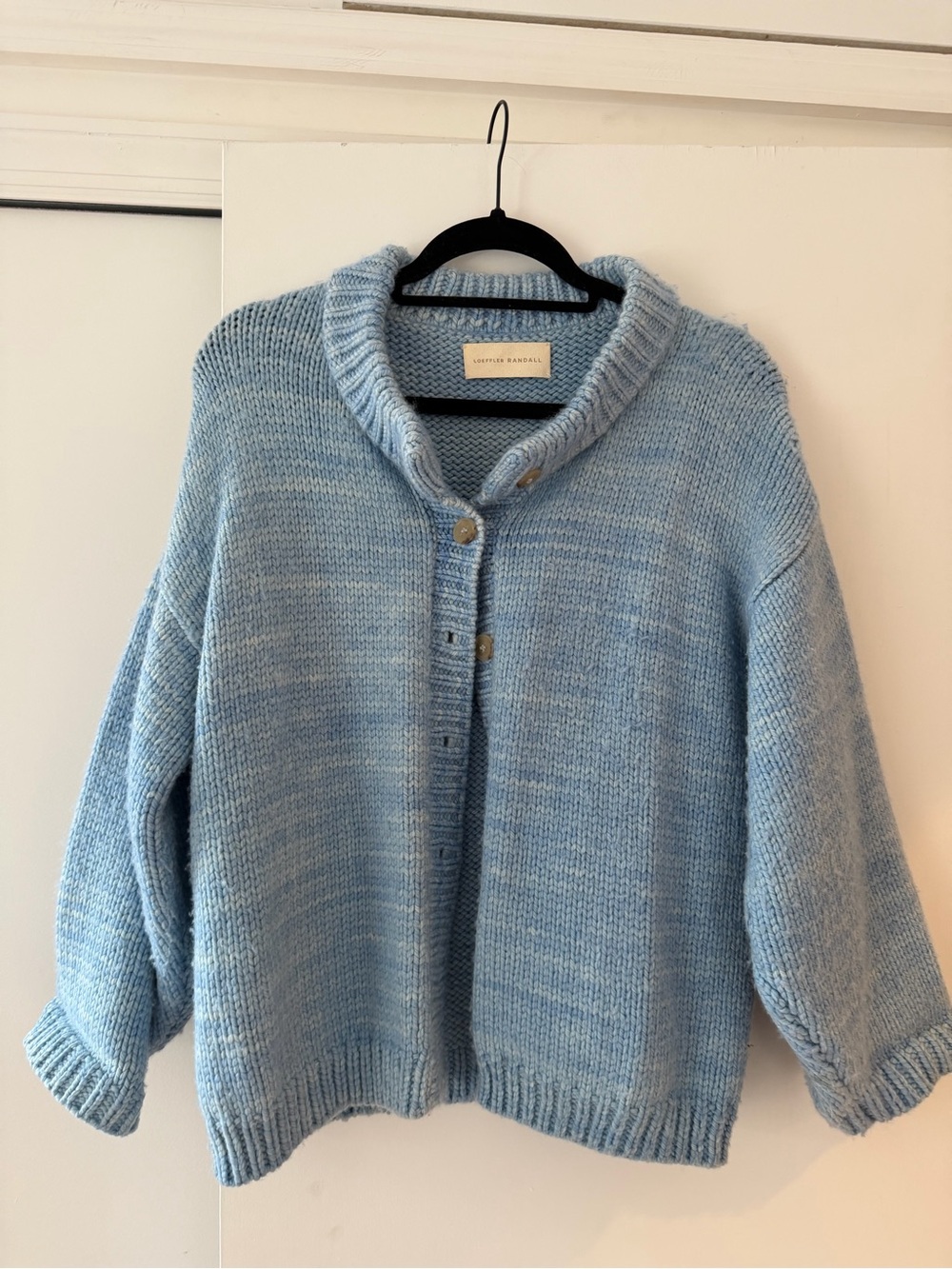 Loeffler Randall Light Blue Maddie Cardigan